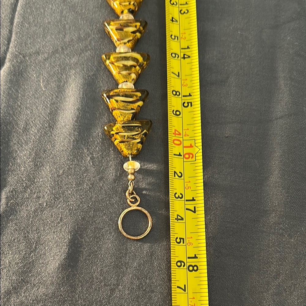 Glass Triangular Bead Necklace - Picture 8 of 9